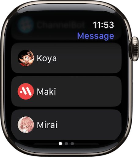 Discord profile on Apple Watch
